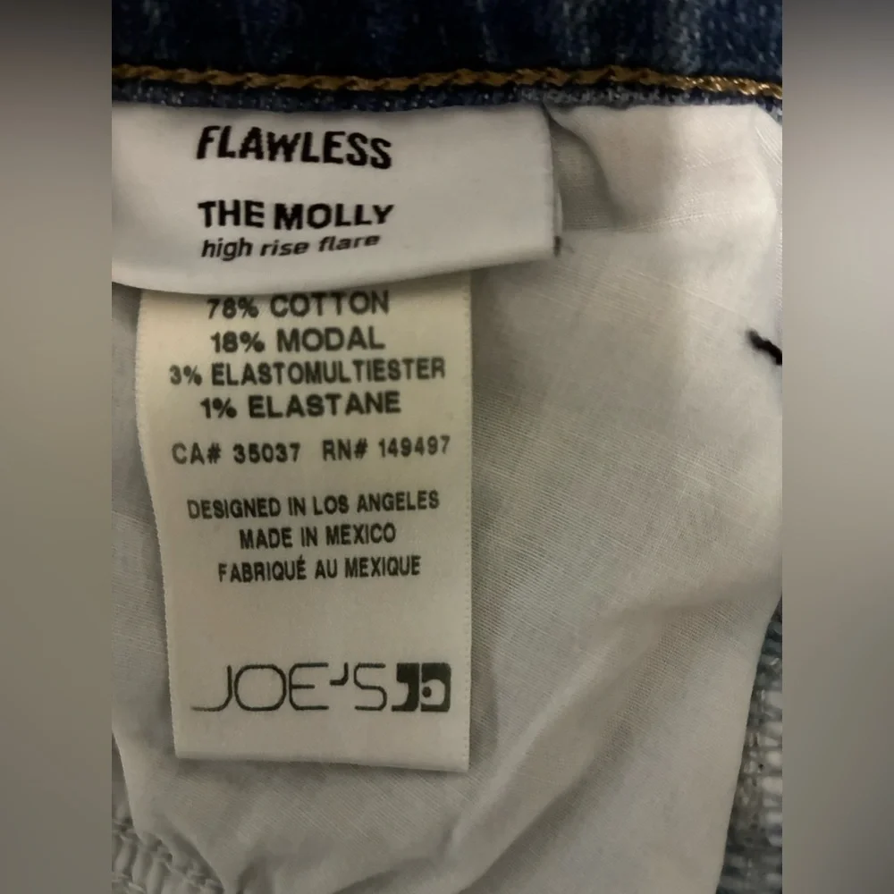 Joe’s Jeans Flawless The Molly High Rise Flare Denim Jeans Blue Stretch Size - Picture 3 of 9